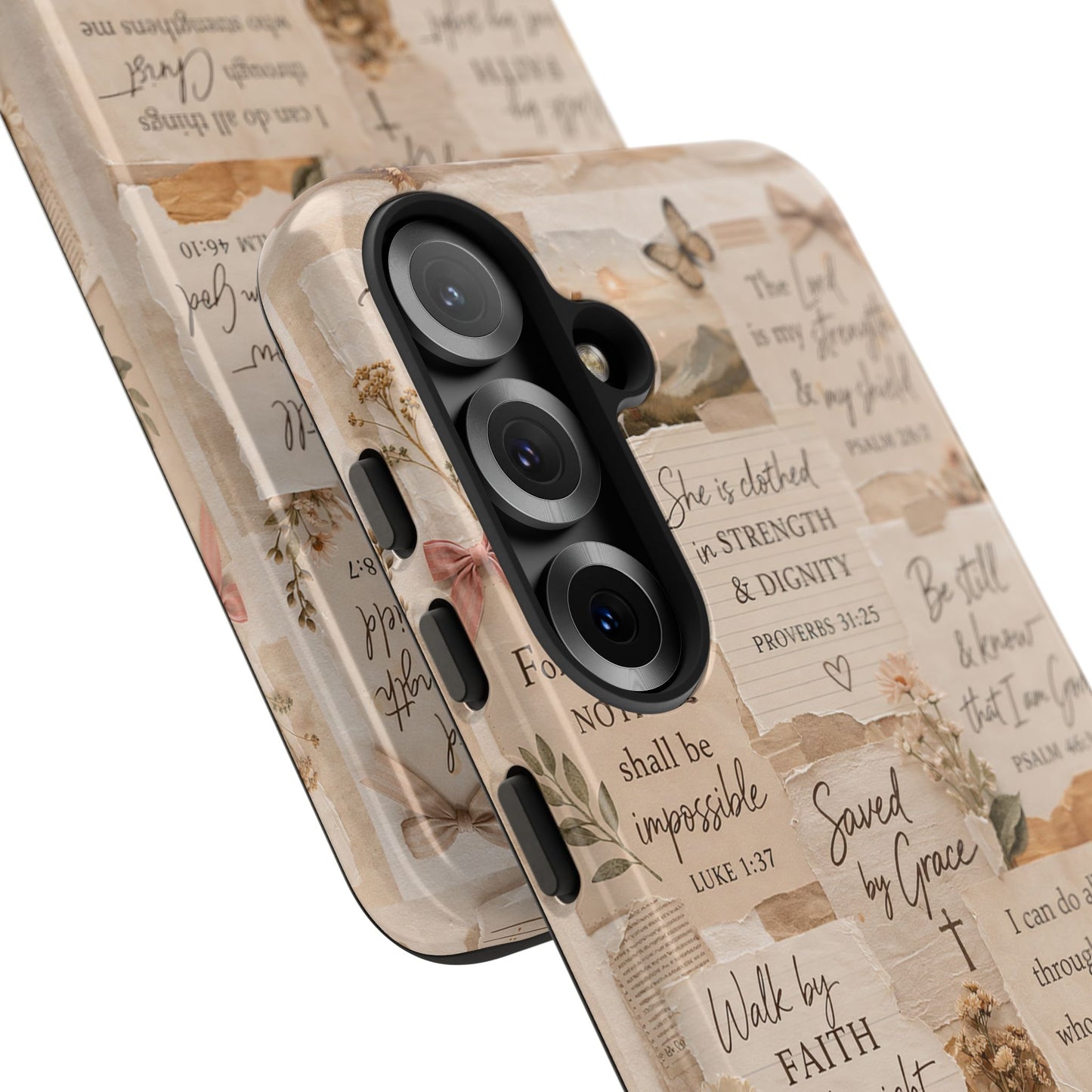Christian Bible Verse Phone Case | Faith Scripture Aesthetic Floral Christian Case