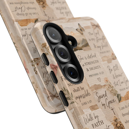 Christian Bible Verse Phone Case | Faith Scripture Aesthetic Floral Christian Case
