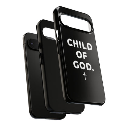 Child of God Phone Case Christian Black Aesthetic Cross Tough Cover