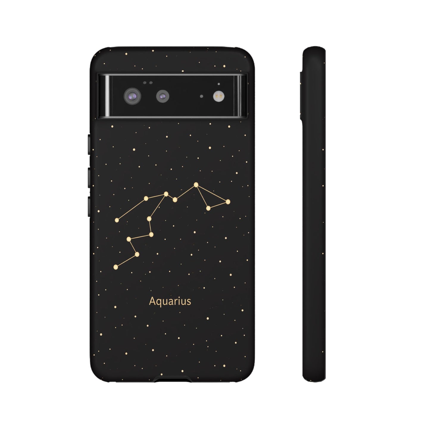 Aquarius Zodiac Constellation Phone Case – Luxe Gold Celestial Cover