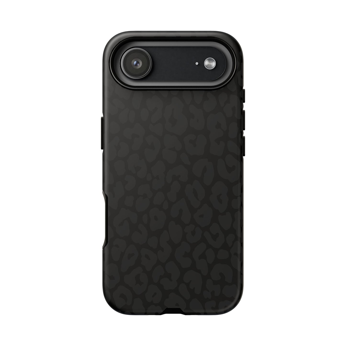 Black Leopard Phone Case | Black on Black Leopard Print Tough iPhone & Samsung Case | Matte or Glossy Protective Cover