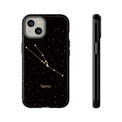 Taurus Zodiac Constellation Phone Case – Luxe Gold Celestial Cover