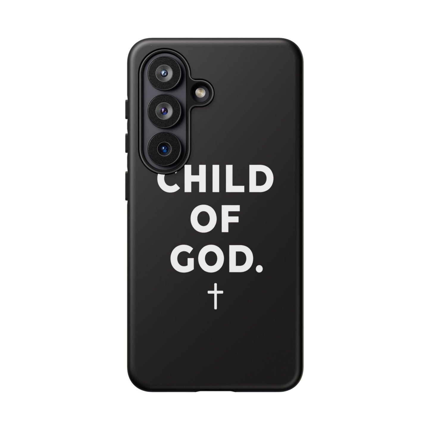 Child of God Phone Case Christian Black Aesthetic Cross Tough Cover