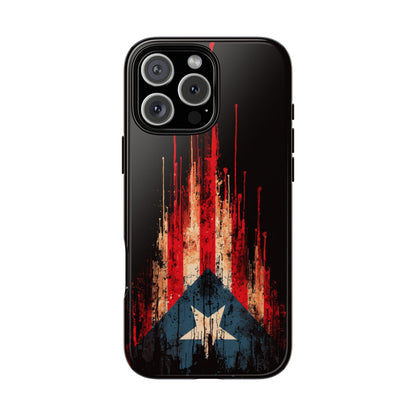 Puerto Rico Flag Phone Case | Distressed Puerto Rican Flag Tough Case | Boricua Pride Protective iPhone Samsung Cover