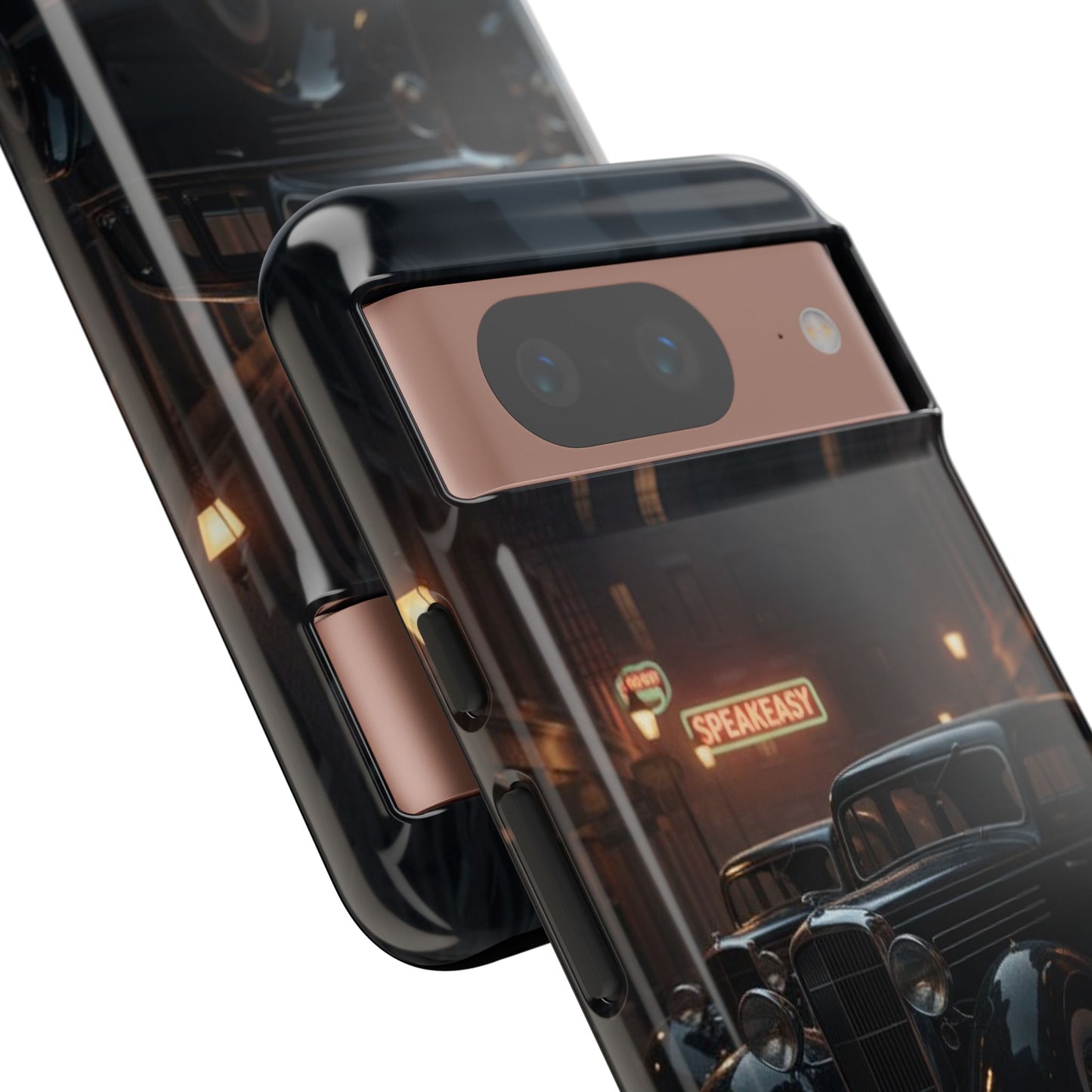 Vintage Classic Car Phone Case | Retro Noir Aesthetic | 1930s Street Scene Tough Case for iPhone & Samsung