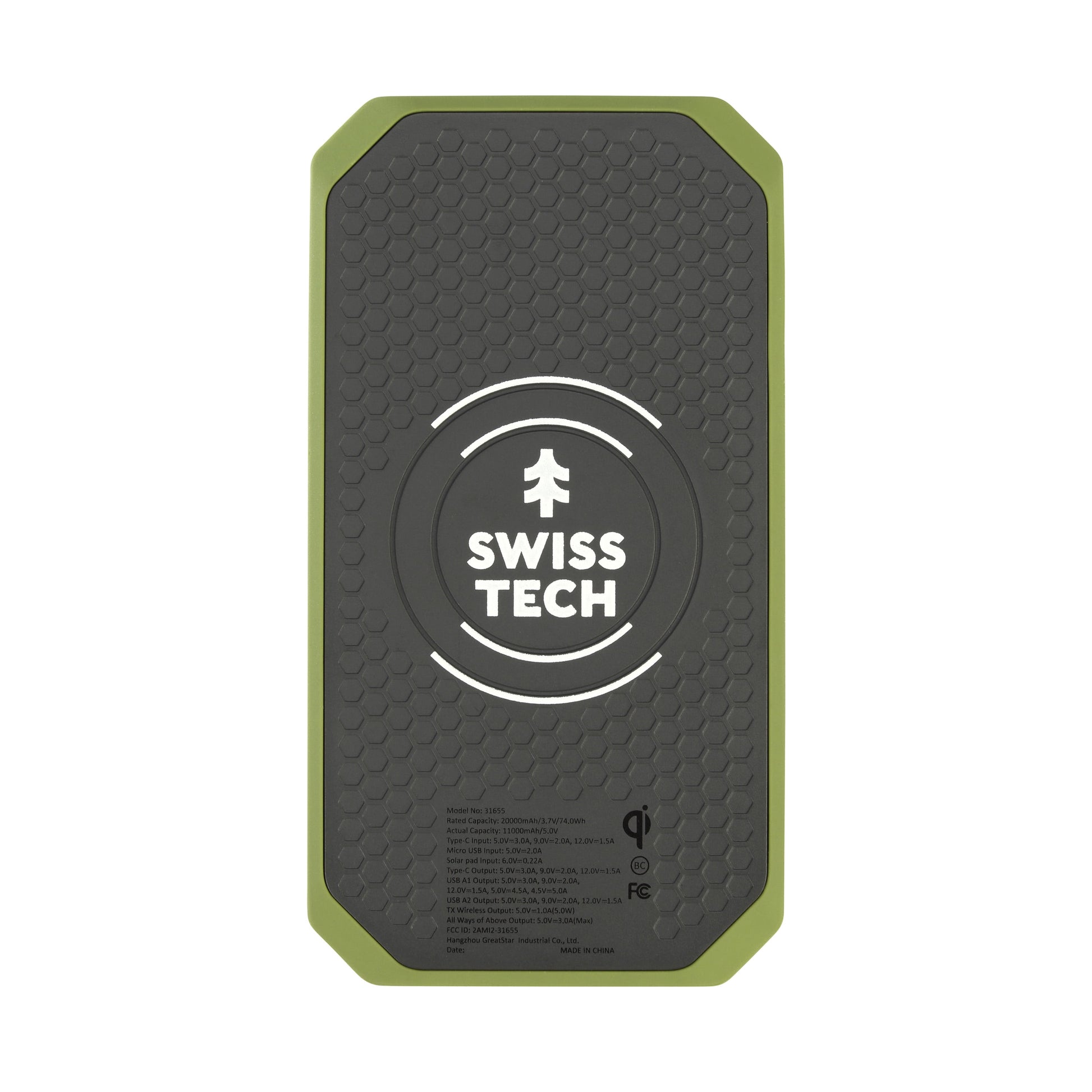 (4 Pack)  Wireless Power Bank, 20000 Mah, Built-In Flashlight, Charging Pad, IP54 Weatherproof, Travel Ready