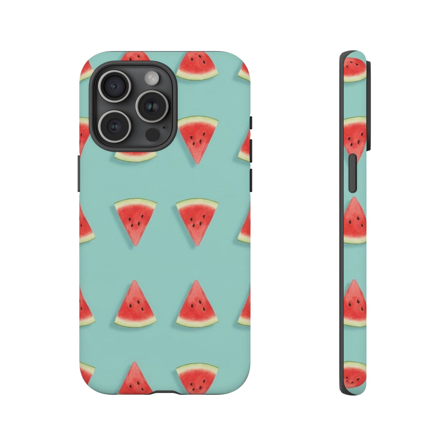 Watermelon Phone Case – Pastel Blue Summer Fruit Tough Case (iPhone, Samsung, Pixel)