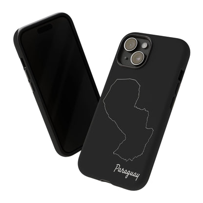 Paraguay Outline Phone Case – Minimal Country Map Tough Case (iPhone, Samsung, Pixel)