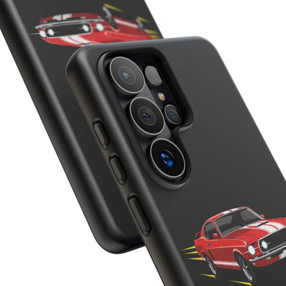 Red Muscle Car Phone Case – Classic Car Racing Tough Protective Case
