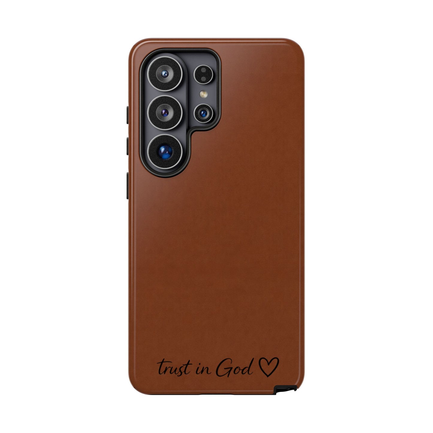 Trust in God Phone Case – Brown Christian Tough Cover
