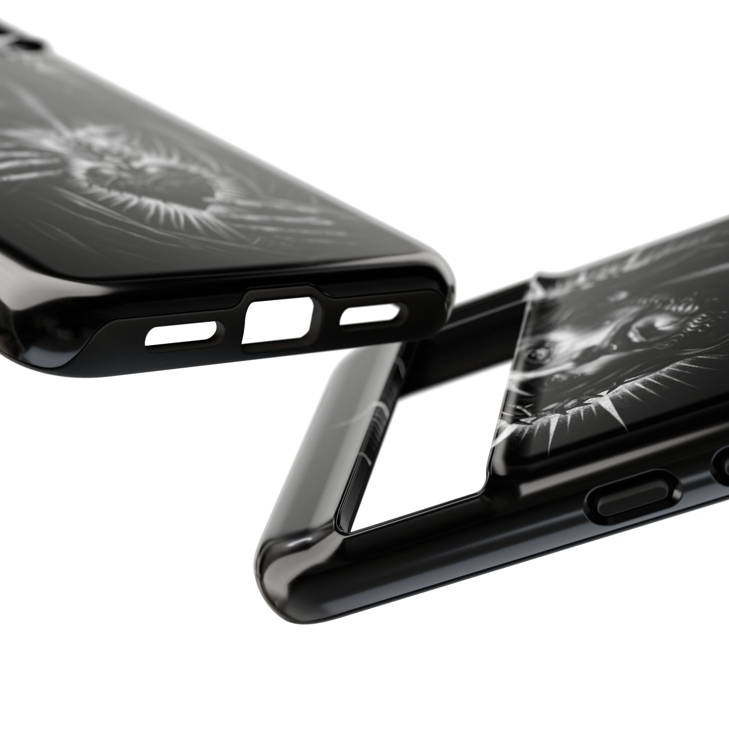 Jesus Sacred Heart Phone Case Black White Christian Faith Aesthetic