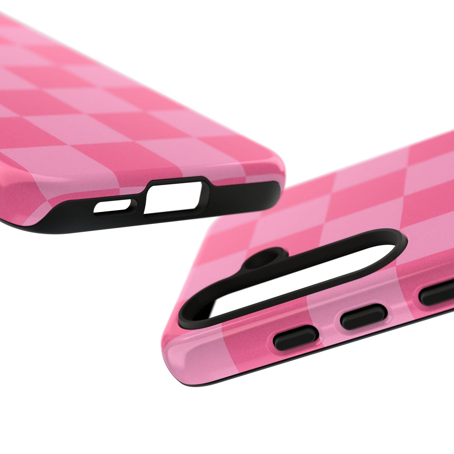 Pink Checkerboard Phone Case | Cute Aesthetic Checkered iPhone & Samsung Tough Case