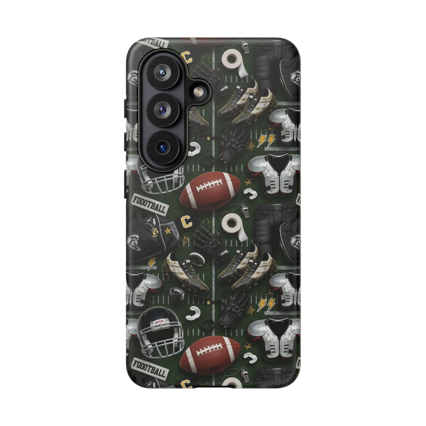 Football Pattern Phone Case – Sports Fan Tough Protective Game Day Case