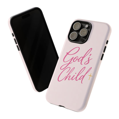 Gods Child Phone Case Christian Pink Aesthetic Tough iPhone Case