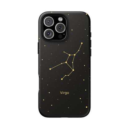 Virgo Zodiac Constellation Phone Case – Luxe Gold Celestial Cover