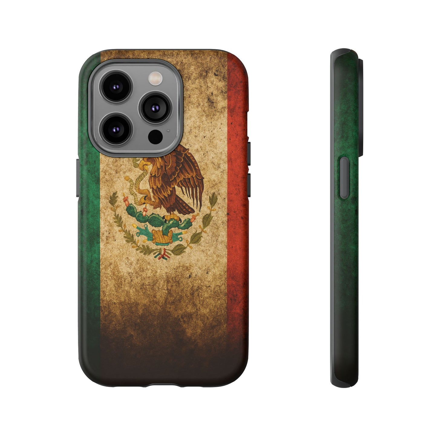 Vintage Mexico Flag Phone Case – Mexican Pride Grunge Flag Aesthetic Tough Case