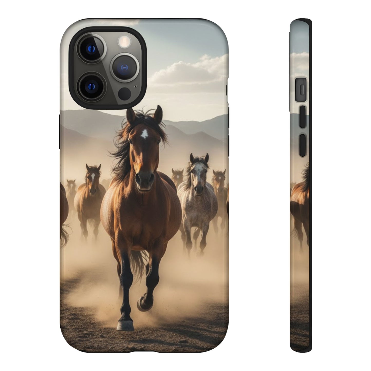 Running Horses Phone Case | Wild Mustang Herd Tough Protective Cover