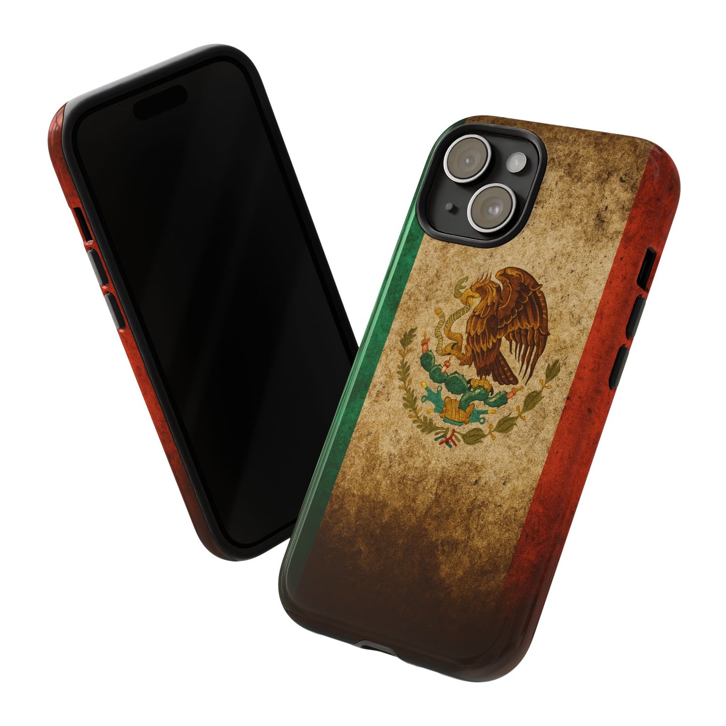 Vintage Mexico Flag Phone Case – Mexican Pride Grunge Flag Aesthetic Tough Case