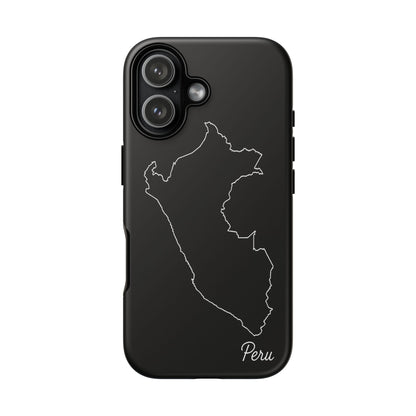 Peru Outline Phone Case – Minimal Country Map Tough Case (iPhone, Samsung, Pixel)