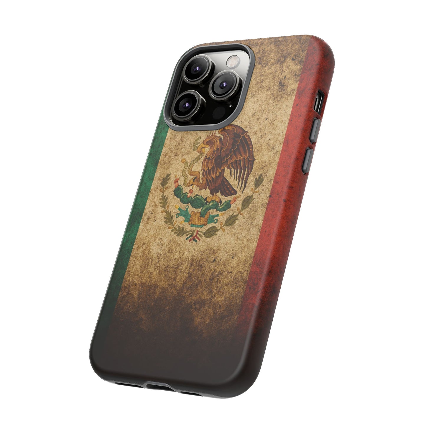 Vintage Mexico Flag Phone Case – Mexican Pride Grunge Flag Aesthetic Tough Case