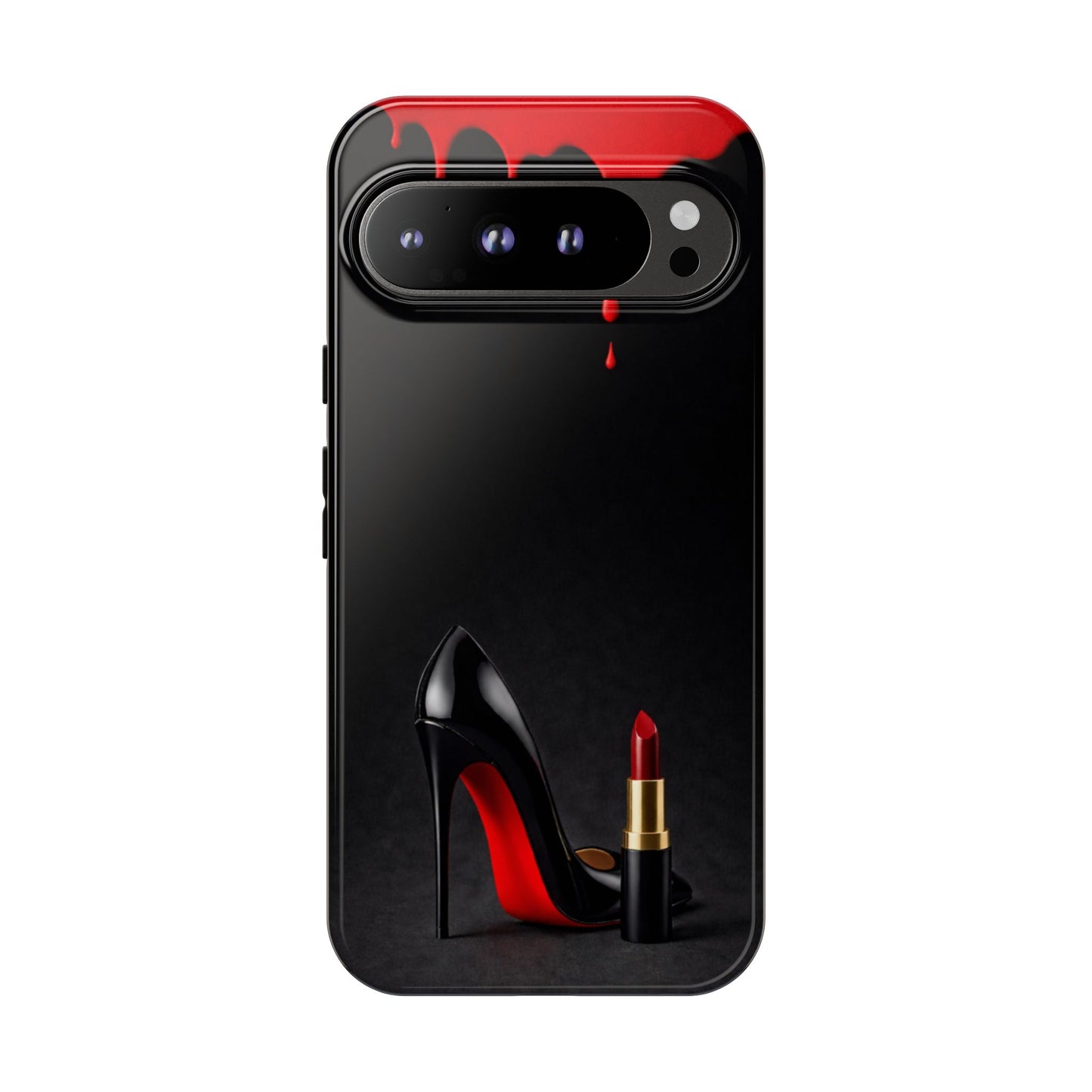 Dark Feminine Red Drip Phone Case – Gothic Glam Tough Cover
