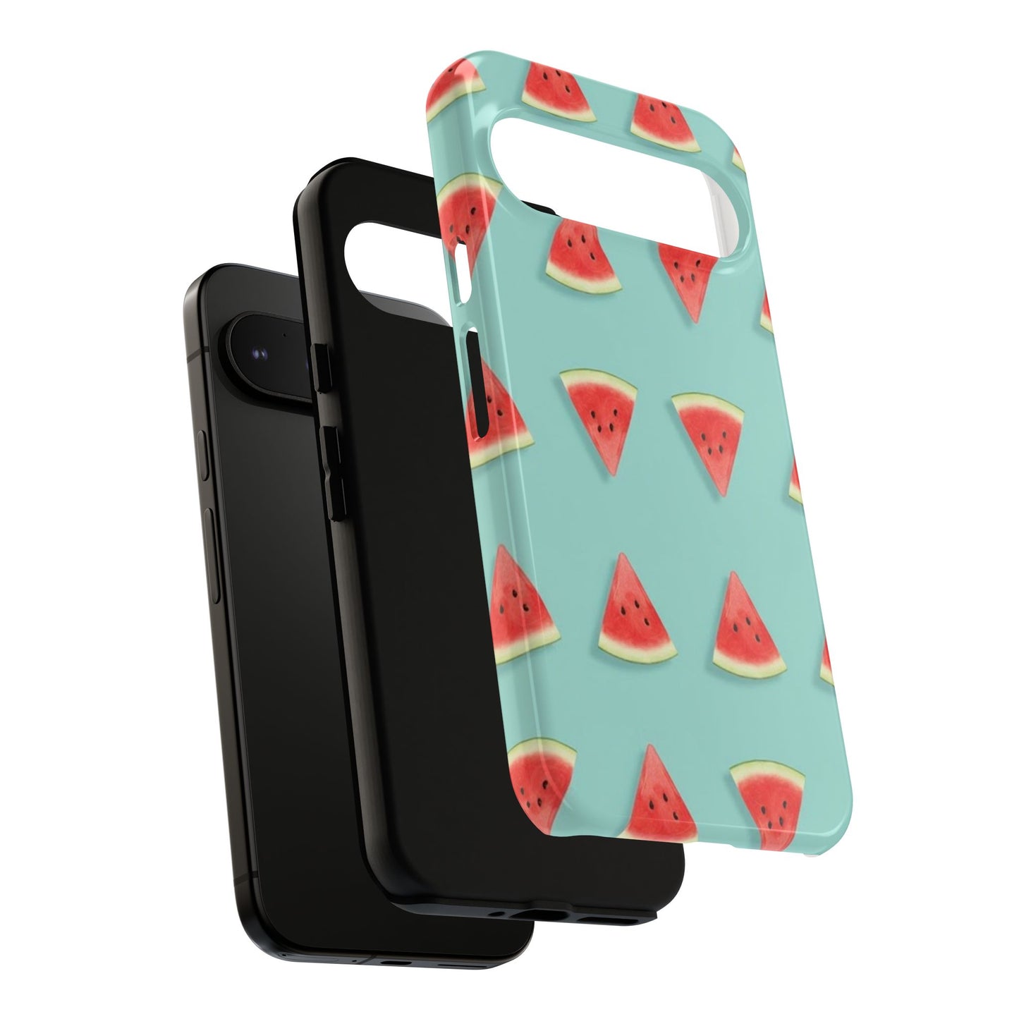 Watermelon Phone Case – Pastel Blue Summer Fruit Tough Case (iPhone, Samsung, Pixel)