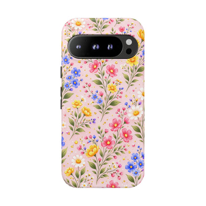 Wildflower Floral Phone Case Vintage Spring Meadow Tough Cover