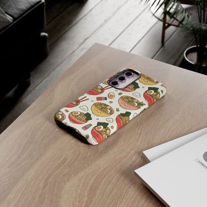 Kawaii Ramen Phone Case – Cute Japanese Food Pattern | Noodle Bowl Aesthetic Case