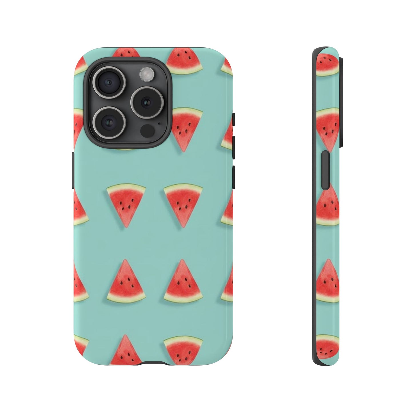 Watermelon Phone Case – Pastel Blue Summer Fruit Tough Case (iPhone, Samsung, Pixel)