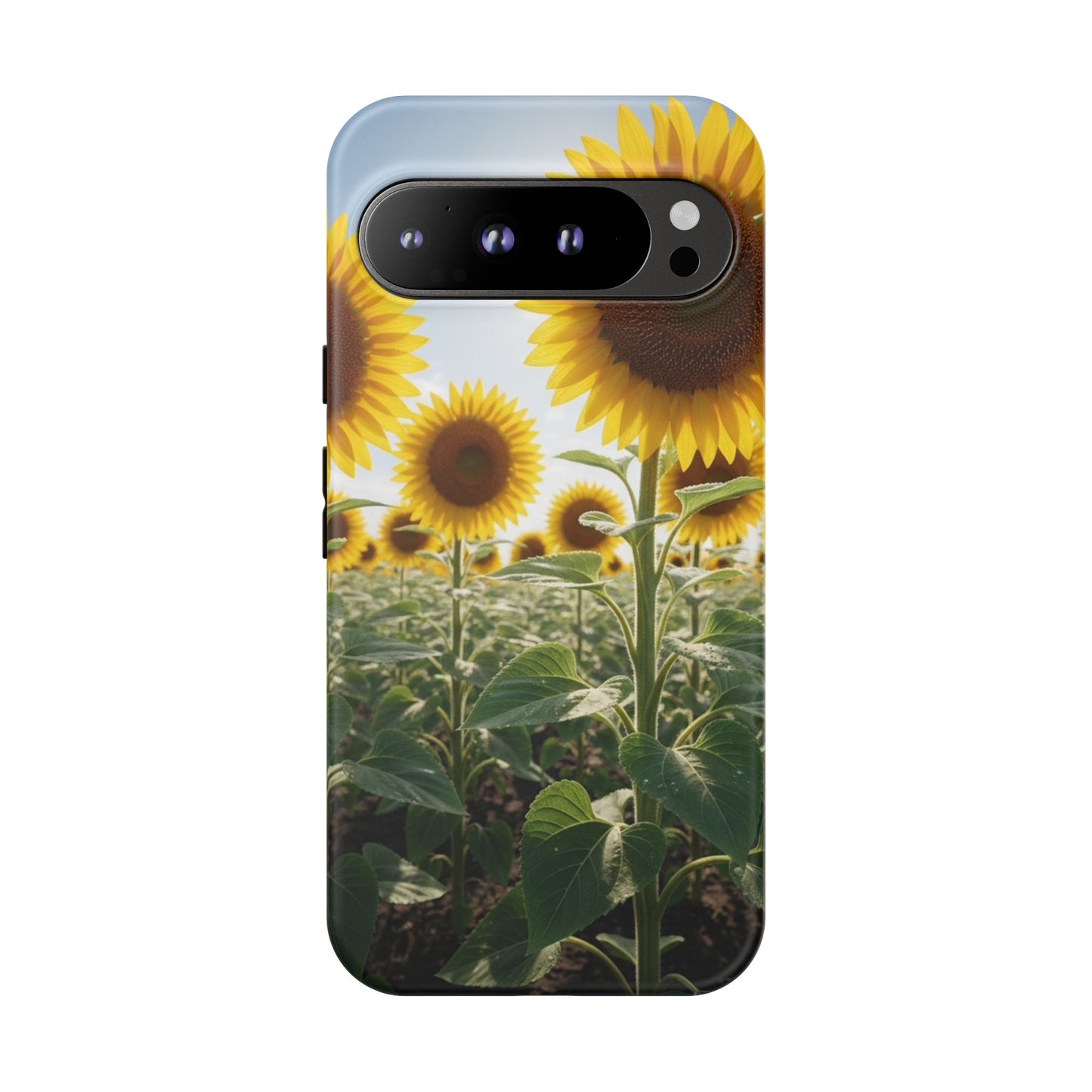 Sunflower Field Phone Case | Golden Hour Floral Aesthetic | Bright Summer Tough Case