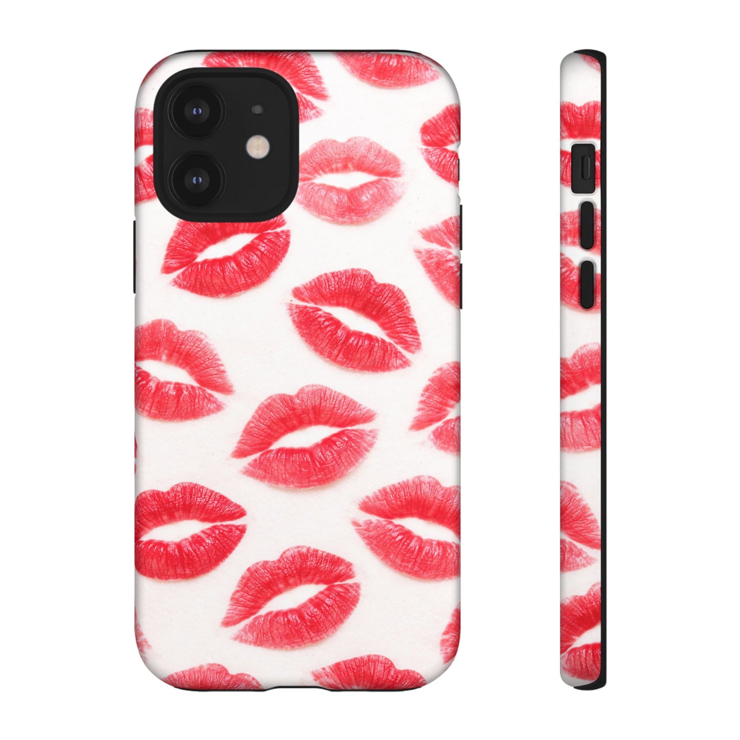 Red Lipstick Kiss Phone Case – Sexy Lip Print Pattern Tough Protective Cover