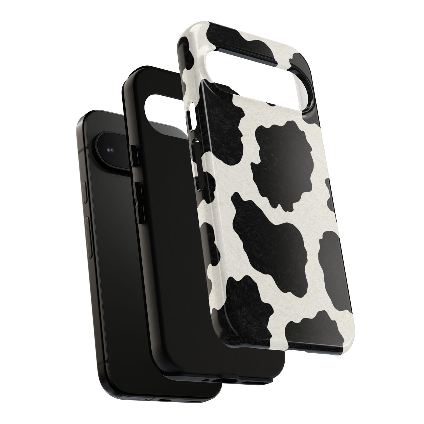 Black & White Cow Print Phone Case | Aesthetic Tough Protective Case