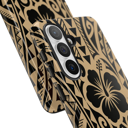 Polynesian Tribal Hawaiin Hibiscus Phone Case for iPhone Samsung Galaxy