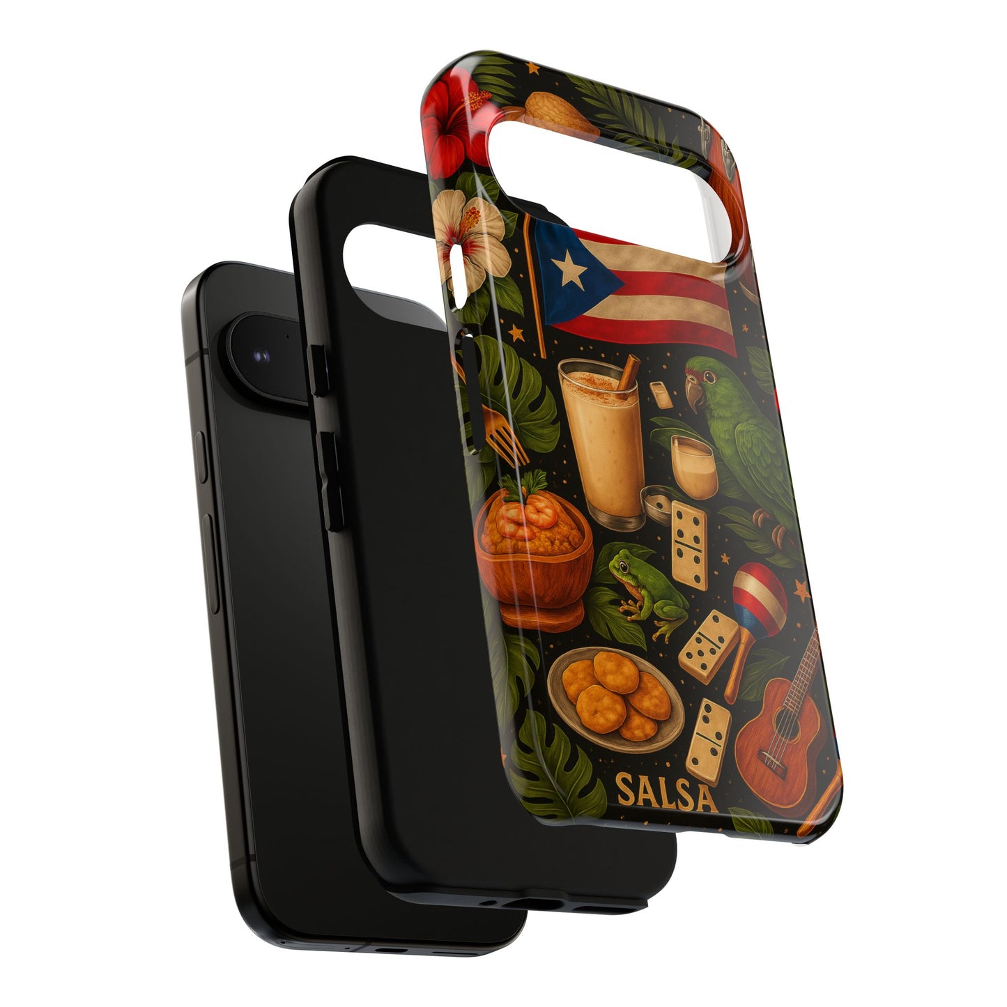 Puerto Rican Culture Phone Case | Boricua Icons Caribbean Aesthetic Tough Protective Case