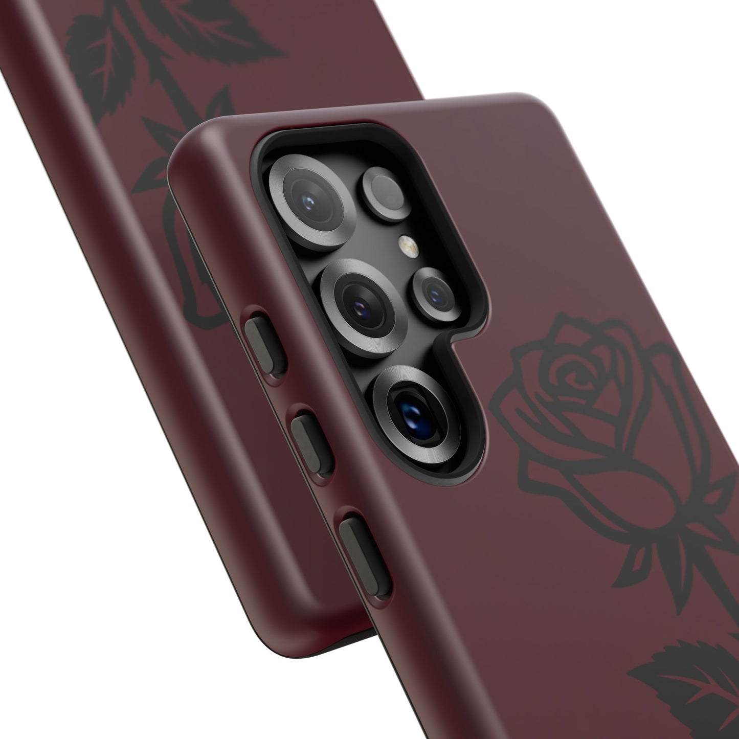 Black Rose Burgundy iPhone Case | Dark Aesthetic Shockproof Protective Cover
