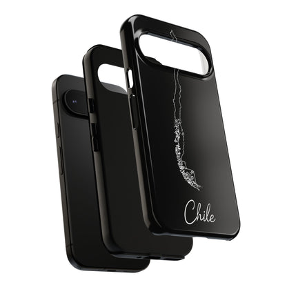 Chile Outline Phone Case – Minimal Country Map Tough Case (iPhone, Samsung, Pixel)