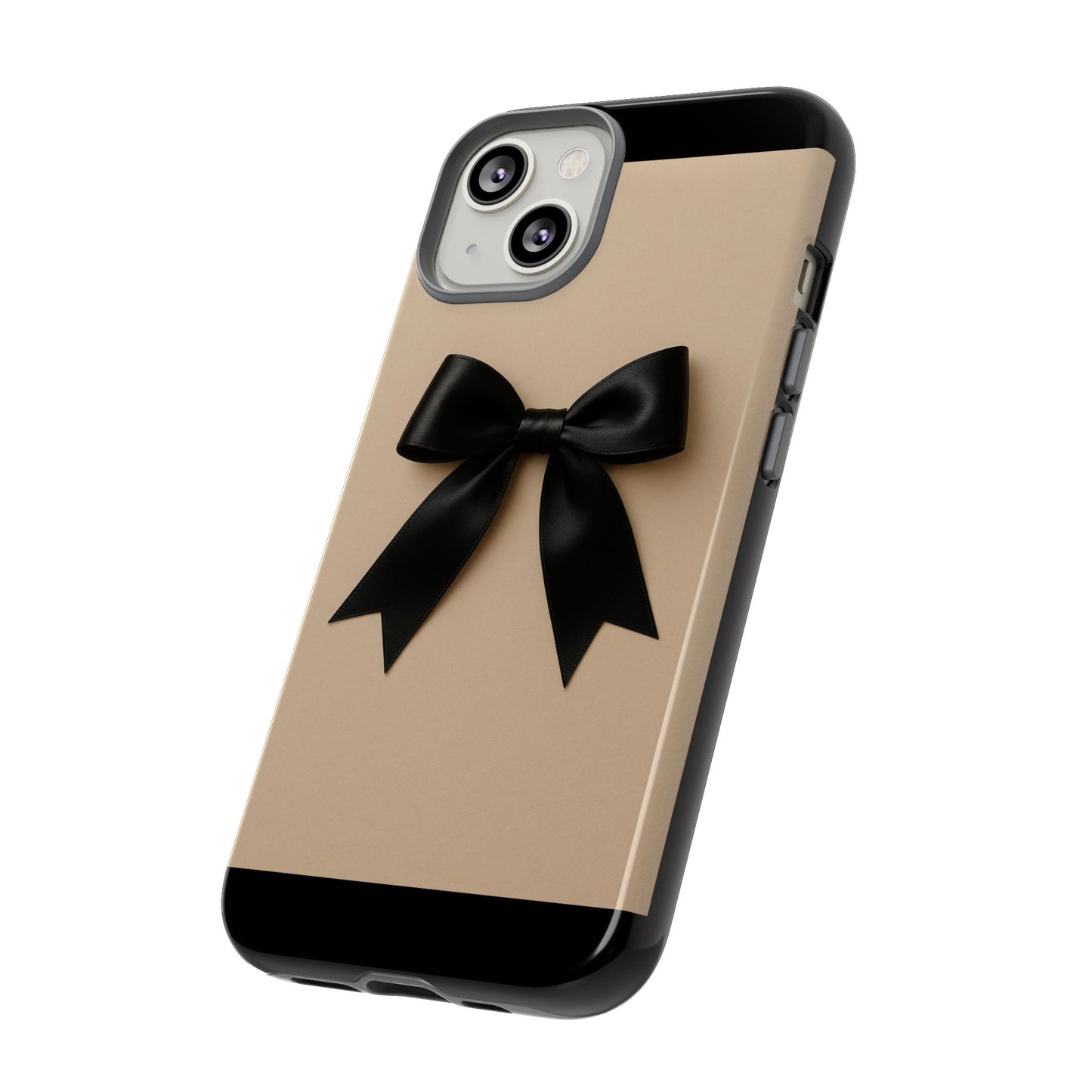 Black Bow Phone Case | Elegant Coquette Bow Design | Chic Neutral Tough Case for iPhone & Samsung