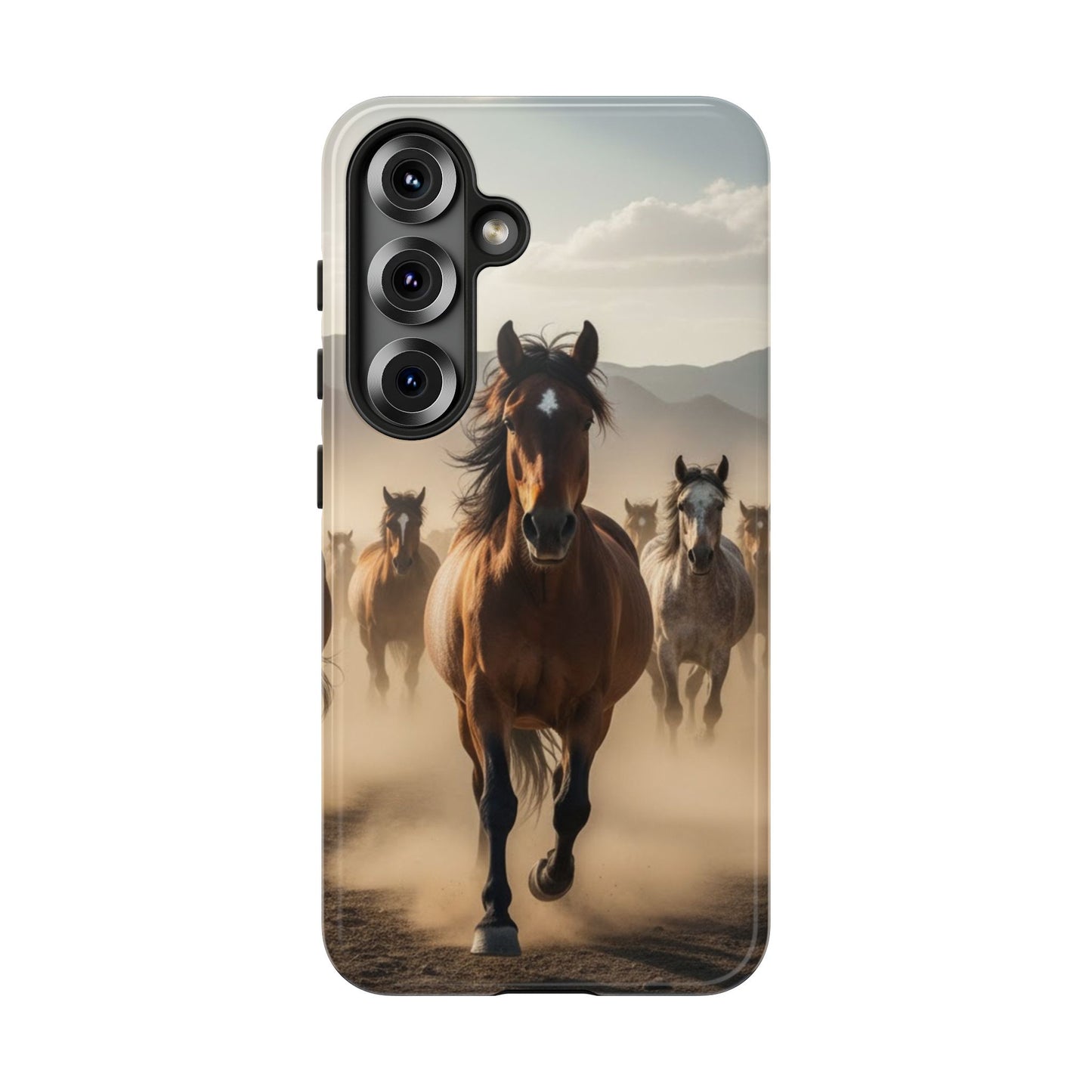 Running Horses Phone Case | Wild Mustang Herd Tough Protective Cover
