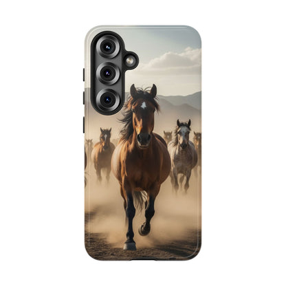 Running Horses Phone Case | Wild Mustang Herd Tough Protective Cover