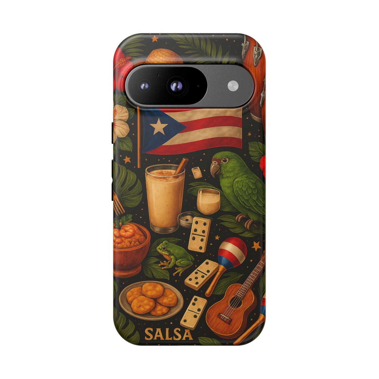 Puerto Rican Culture Phone Case | Boricua Icons Caribbean Aesthetic Tough Protective Case