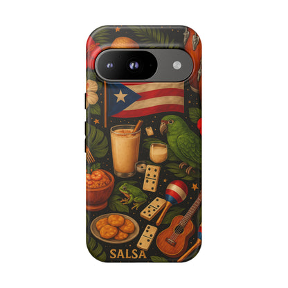 Puerto Rican Culture Phone Case | Boricua Icons Caribbean Aesthetic Tough Protective Case