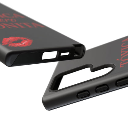 Toxica Pero Bonita Phone Case, Latina Quote Case, Red Lips Aesthetic, Spanish Saying Case, Trendy Tough Cover