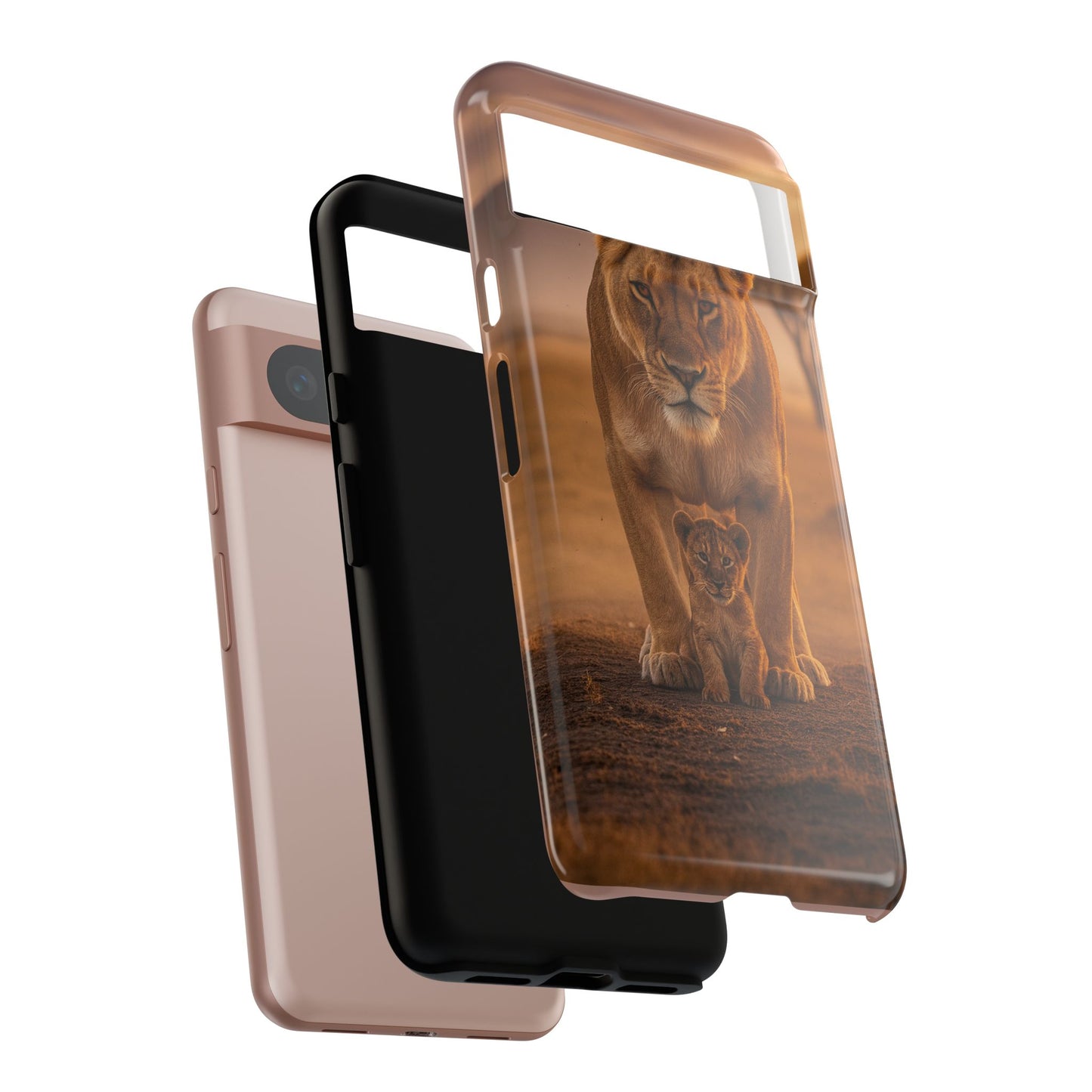 Lioness & Cub Phone Case | Safari Wildlife Tough Case for iPhone & Samsung