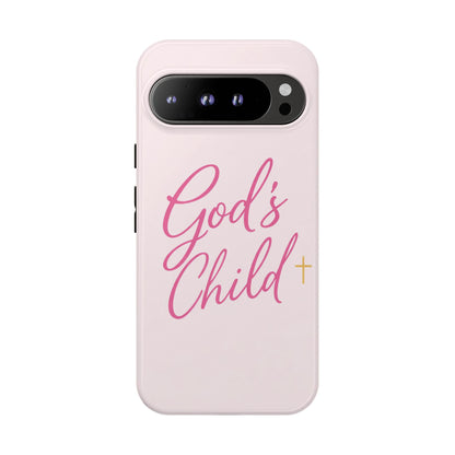 Gods Child Phone Case Christian Pink Aesthetic Tough iPhone Case