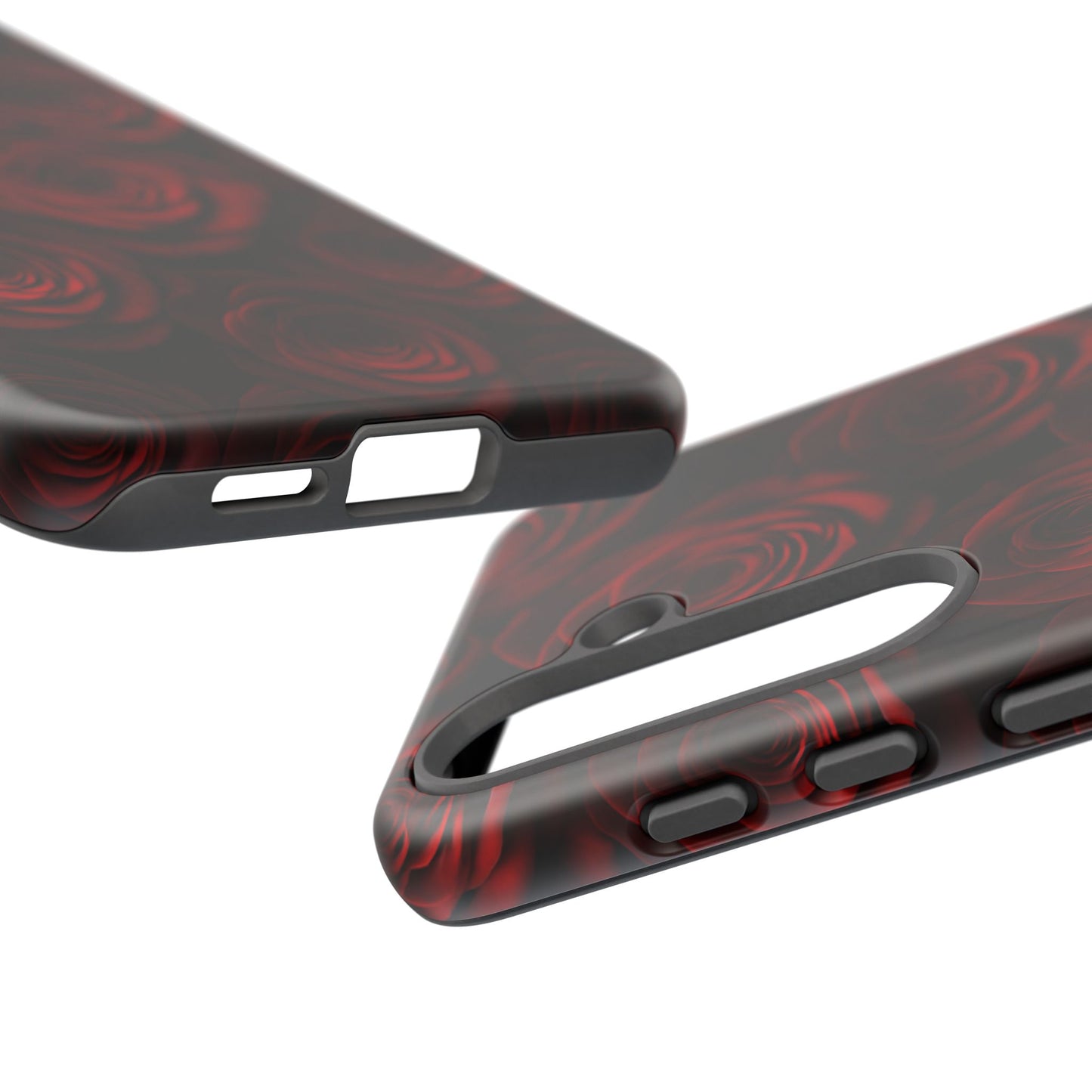 Dark Red Rose Phone Case – Gothic Floral Tough Case (iPhone, Samsung, Pixel)