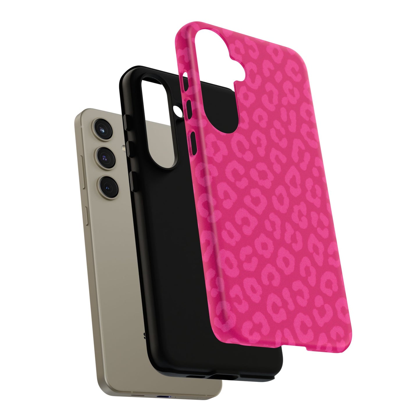 Hot Pink Leopard Phone Case – Bold Coquette Aesthetic Tough Case