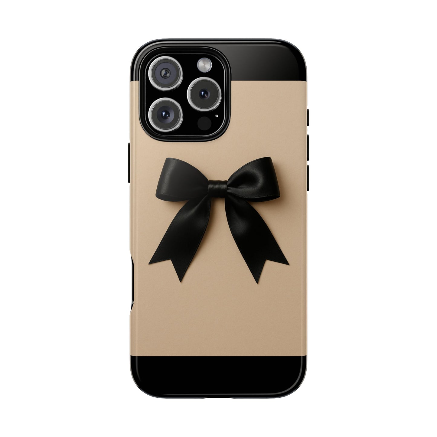 Black Bow Phone Case | Elegant Coquette Bow Design | Chic Neutral Tough Case for iPhone & Samsung