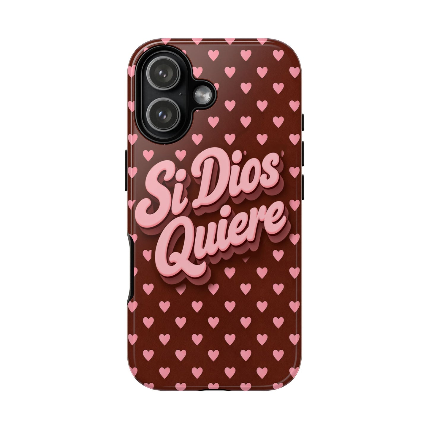 Si Dios Quiere Phone Case Latina Aesthetic Pink Hearts iPhone Samsung