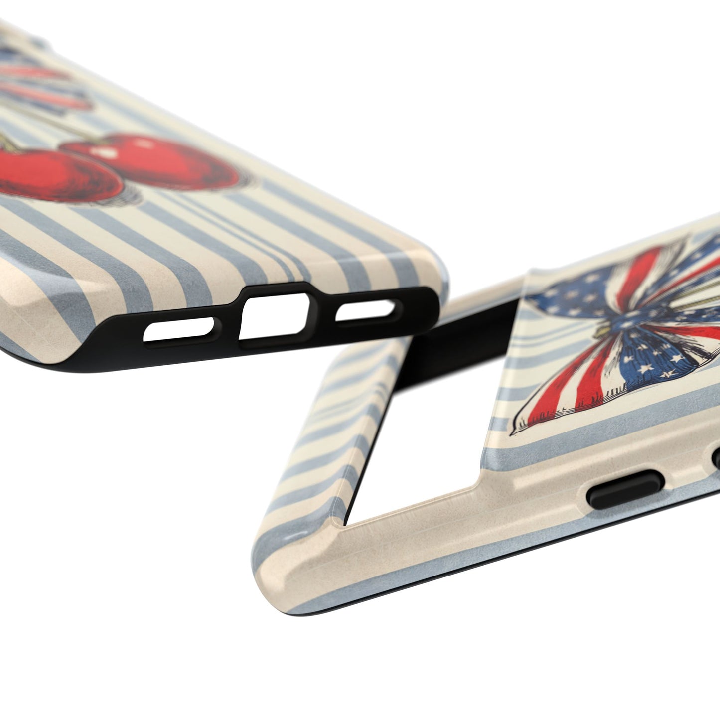 Patriotic Cherry Phone Case Americana Coquette Aesthetic iPhone Samsung