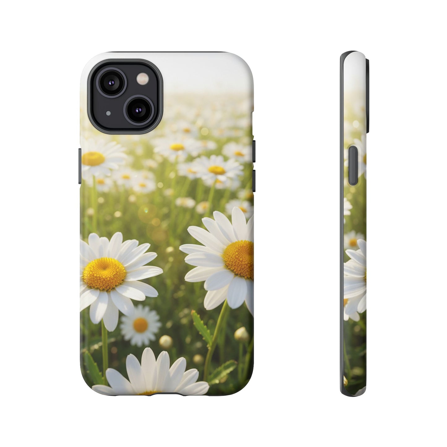 Daisy Phone Case – Floral Spring Field Tough Protective Case (iPhone, Samsung, Pixel)